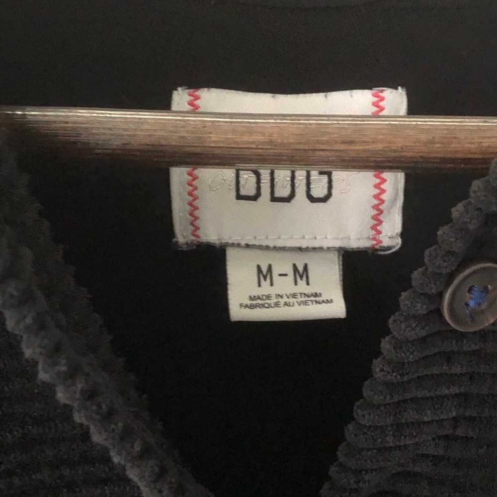 BDG Black Cropped Corduroy Button-Up Jacket - Picture 2 of 4